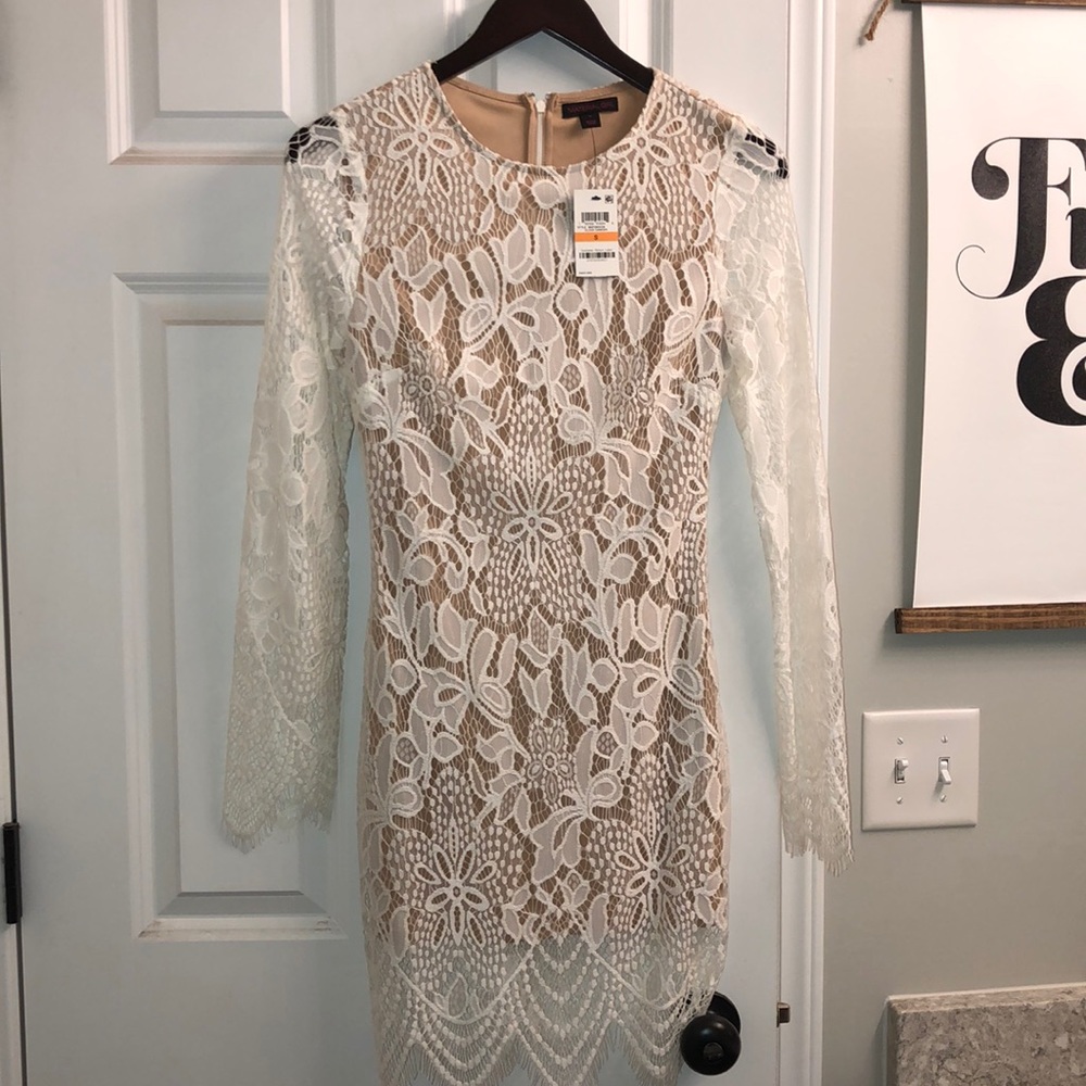 Material Girl white lace dress- never worn